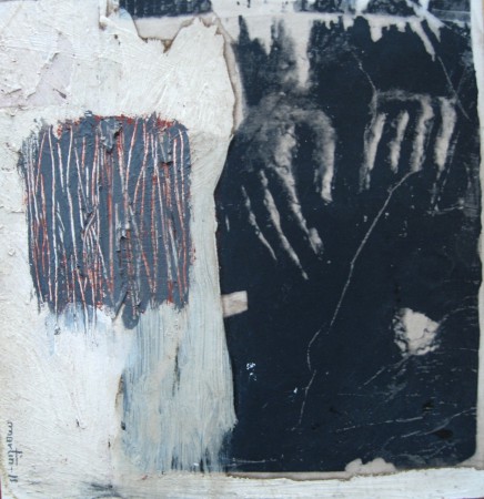 "sans titre". 2011. Tech mixte sur bois. 25/25 cm