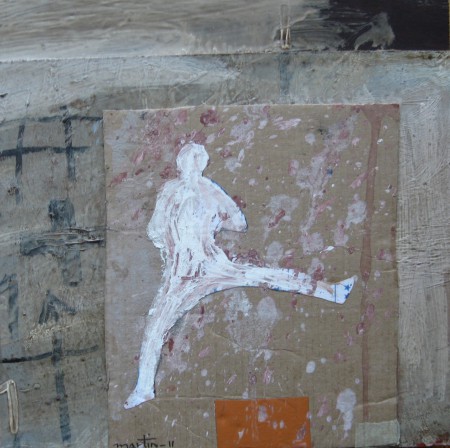 "sans titre". 2011. Tech mixte sur bois. 25/25 cm